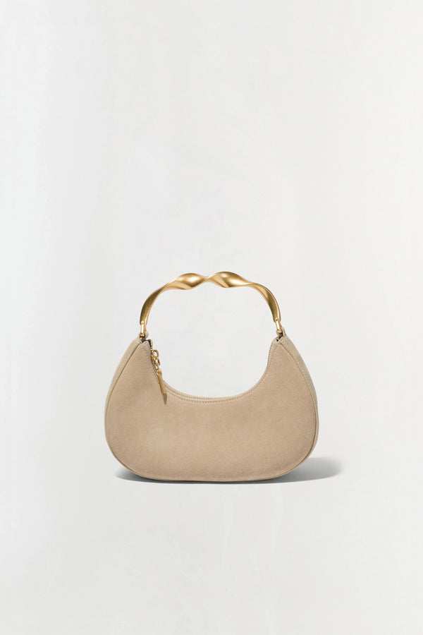 jonathan simkhai Nixi Suede Crescent Bag DESERT