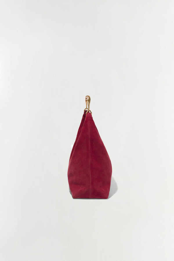 Jonathan Simkhai Nixi Suede Hobo Bag CRIMSON