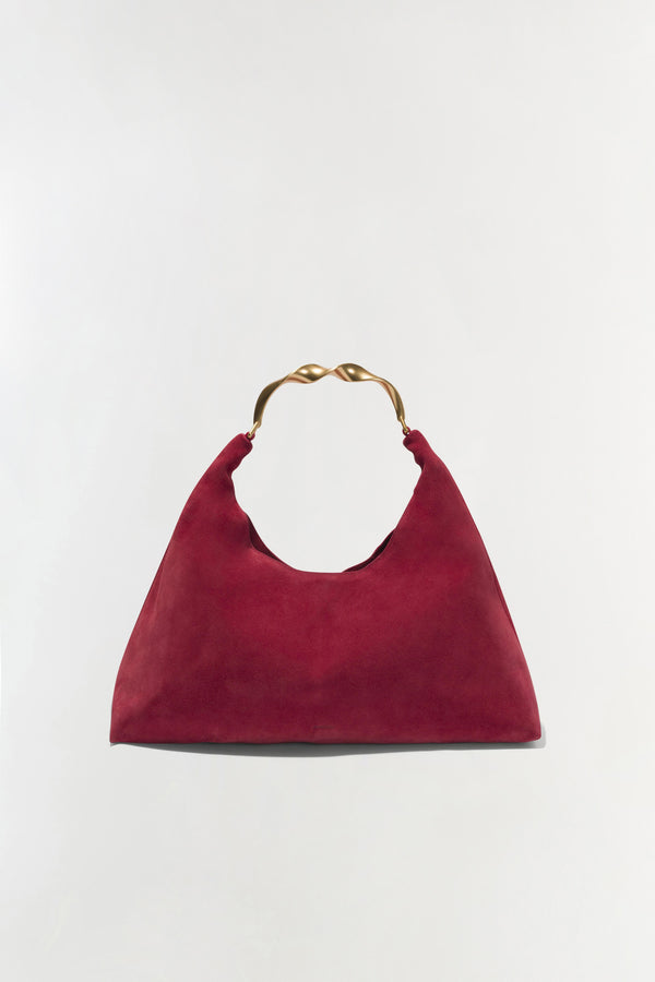 jonathan simkhai Nixi Suede Hobo Bag CRIMSON
