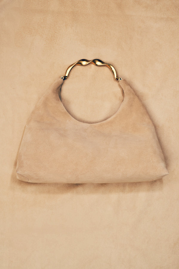 Jonathan Simkhai Nixi Suede Hobo Bag DESERT