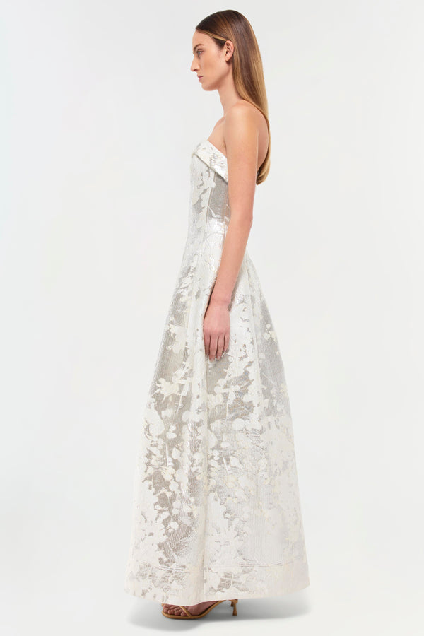 Jonathan Simkhai Octavia Gown SILVER