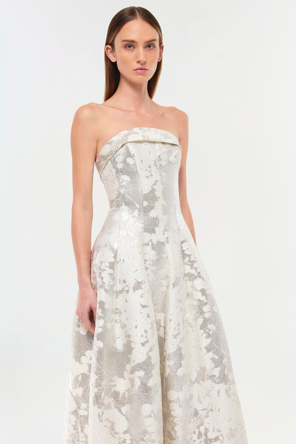 Jonathan Simkhai Octavia Gown SILVER