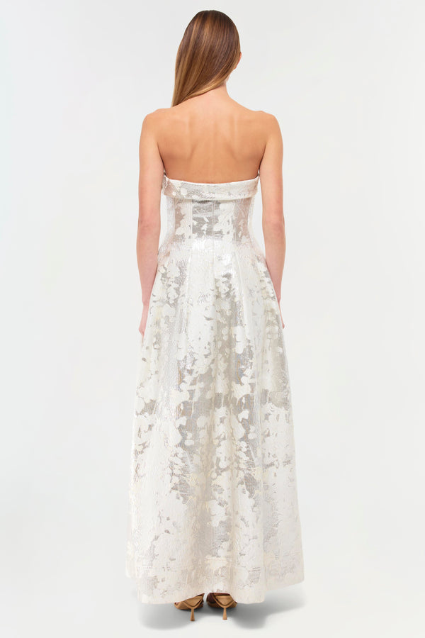 Jonathan Simkhai Octavia Gown SILVER
