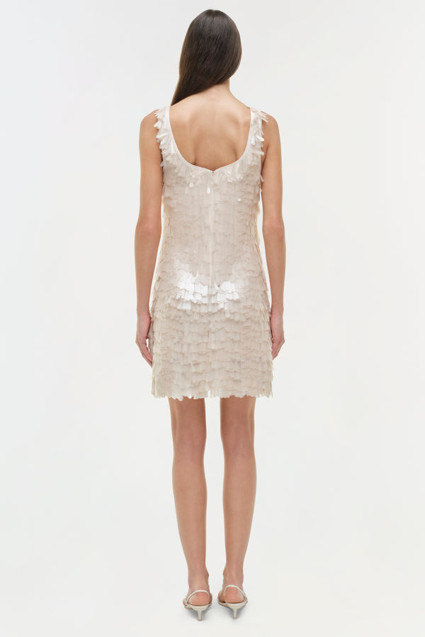 Jonathan Simkhai Onyx Sequin Mini Dress Sand