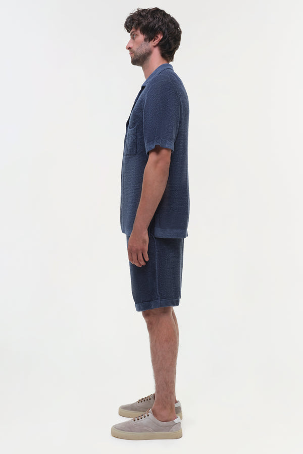 Jonathan Simkhai Ozzie Terry Knit Shirt STEEL