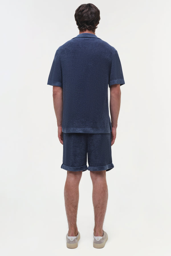 Jonathan Simkhai Ozzie Terry Knit Shirt STEEL