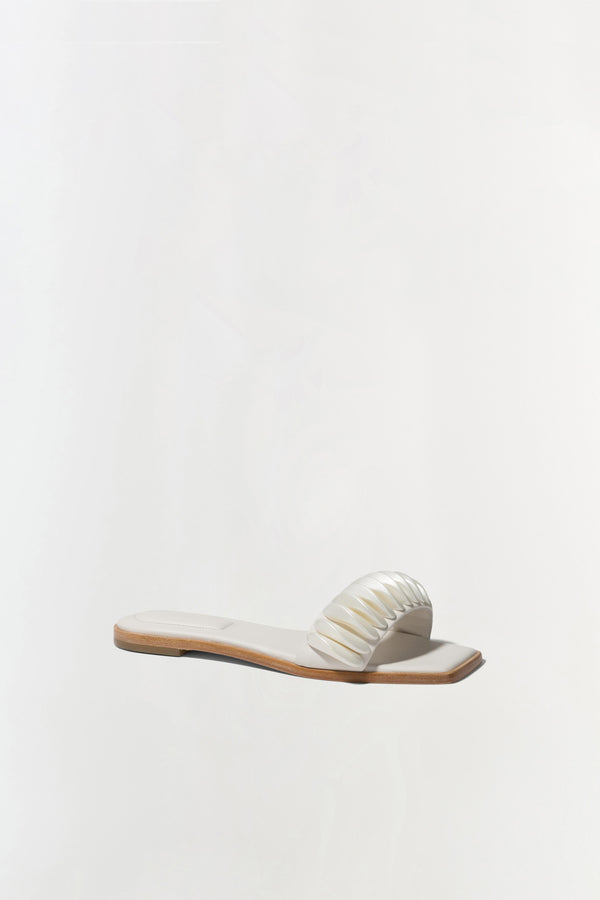 Jonathan Simkhai Pearlized Ripple Sandal Ivory