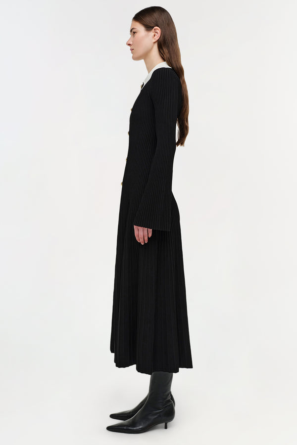 Jonathan Simkhai Philippa Knit Midi Dress Black