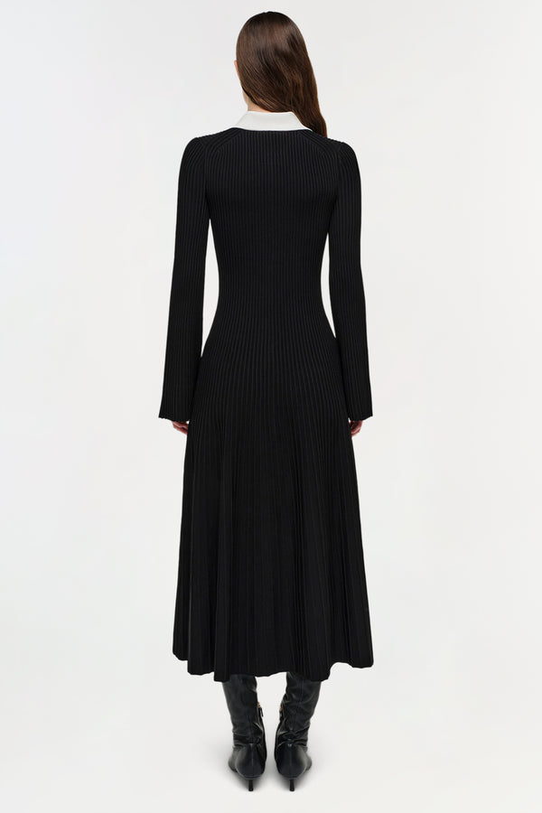 Jonathan Simkhai Philippa Knit Midi Dress Black