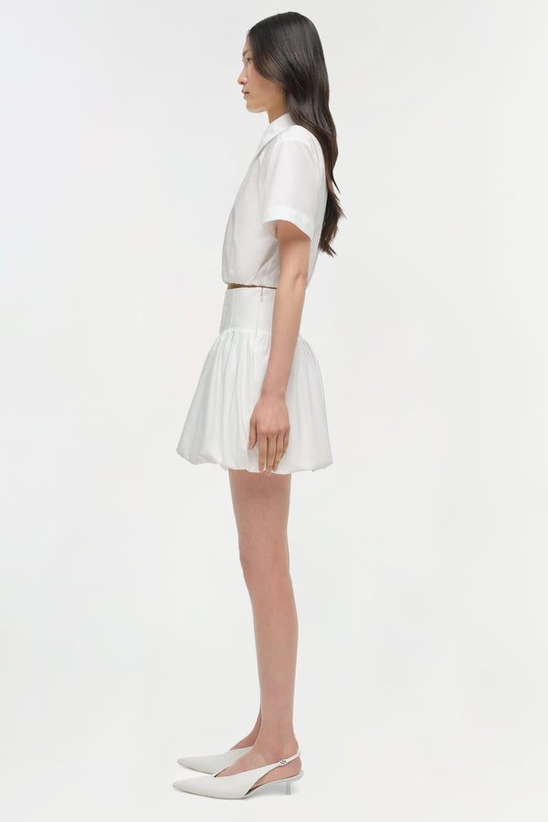Jonathan Simkhai Pippa Cotton Mini Skirt WHITE