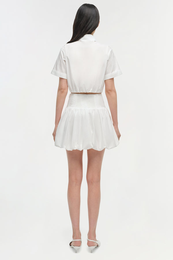 Jonathan Simkhai Pippa Cotton Mini Skirt WHITE