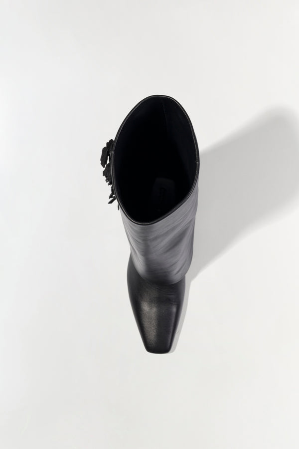 Jonathan Simkhai Quinn Leather Fringe Boot Black