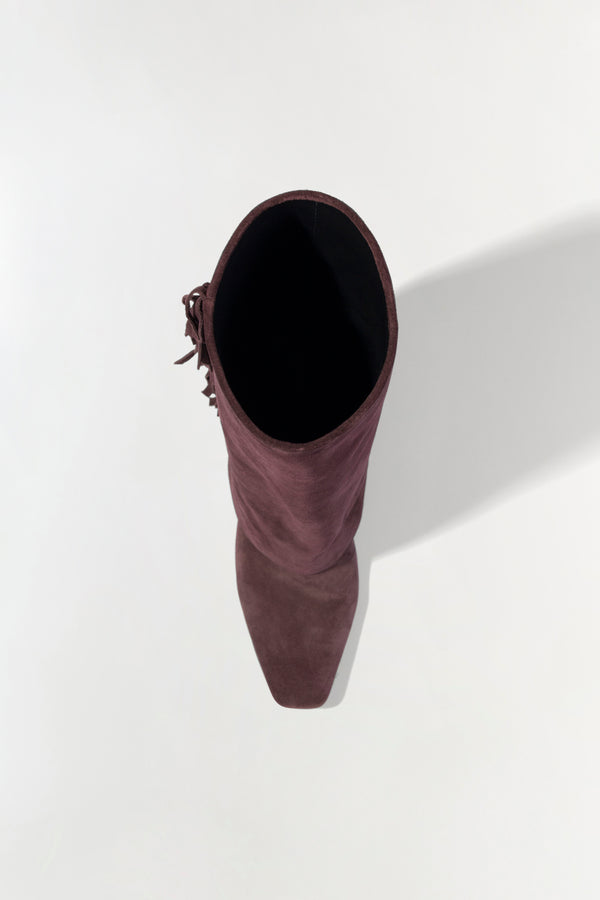 Jonathan Simkhai Quinn Suede Fringe Boot CACAO