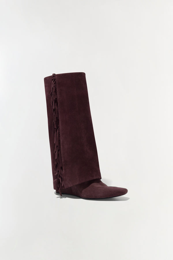 Jonathan Simkhai Quinn Suede Fringe Boot CACAO