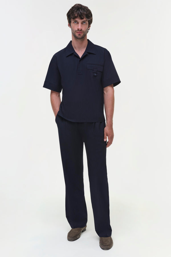 Jonathan Simkhai Ranaldo Popover MIDNIGHT STRIPE