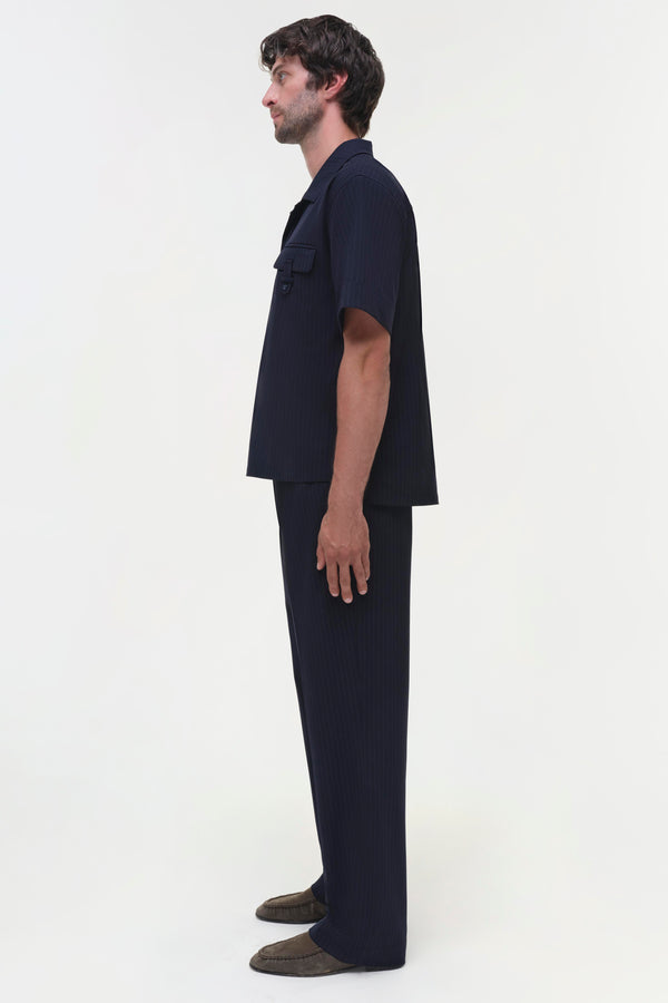 Jonathan Simkhai Ranaldo Popover MIDNIGHT STRIPE