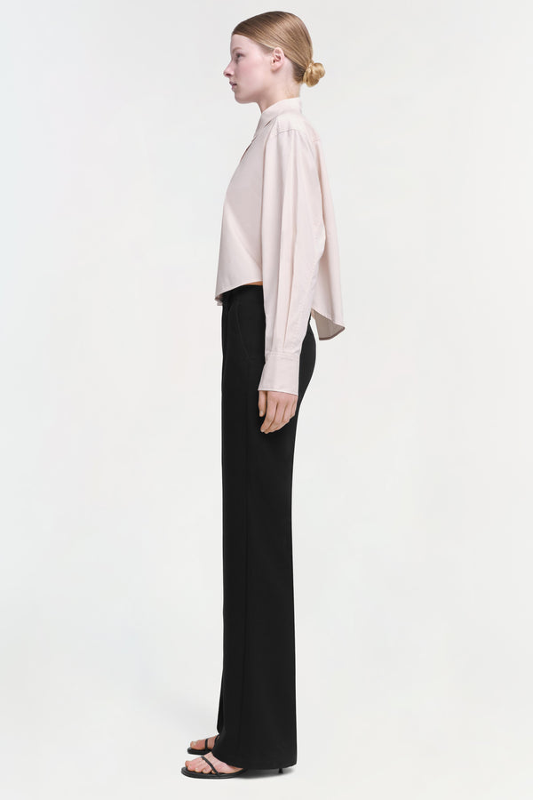 Jonathan Simkhai Renata Cropped Shirt Sand