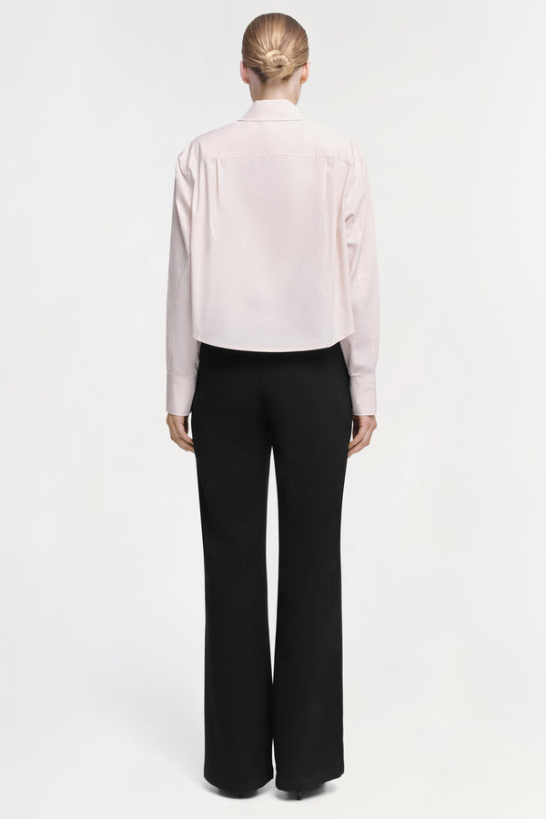 Jonathan Simkhai Renata Cropped Shirt Sand