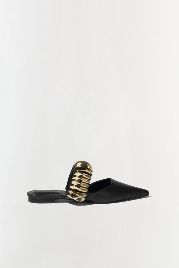 jonathan simkhai Ripple Mule BLACK GOLD