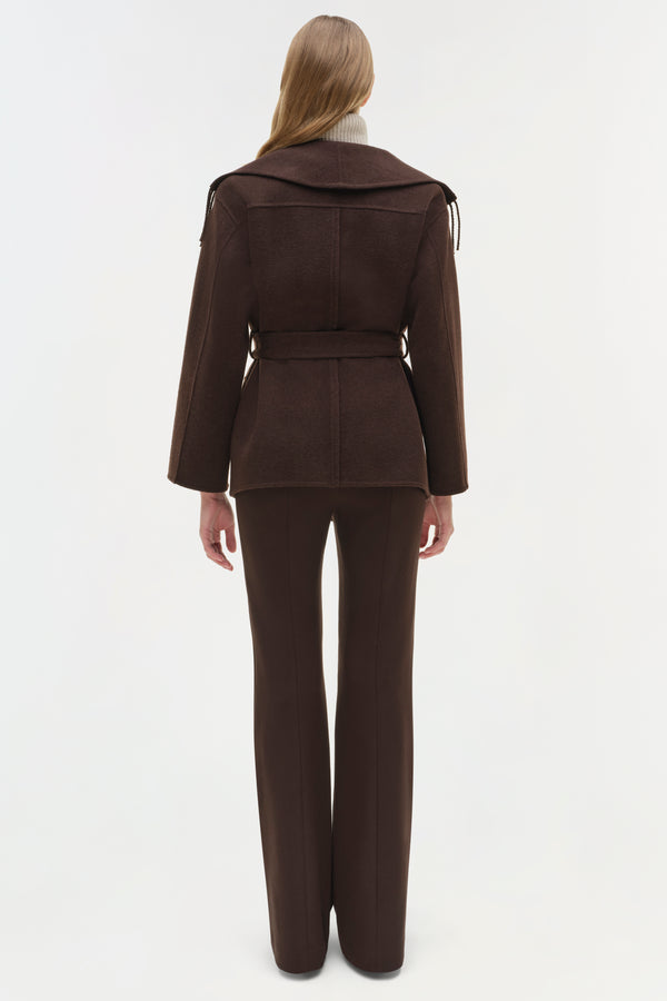 Jonathan Simkhai Rowen Fringe Jacket CHOCOLATE