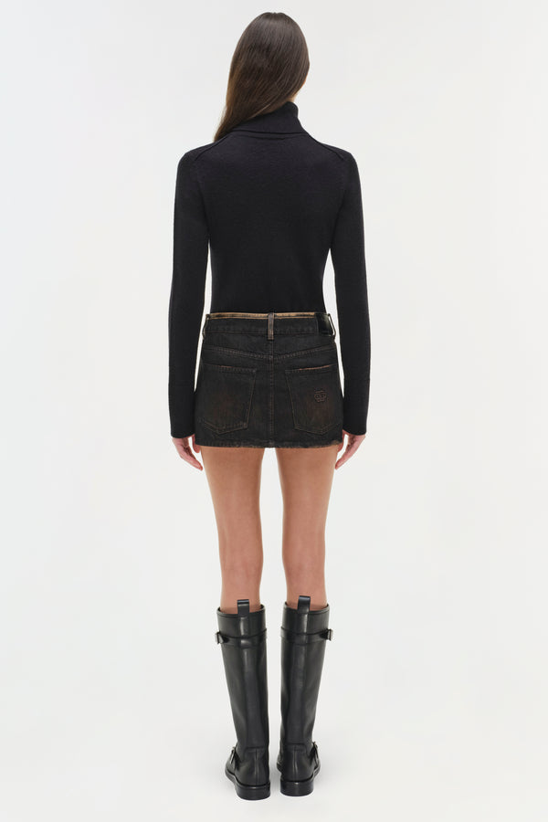 jonathan Simkhai Sally Denim Mini Skirt TERRANEA