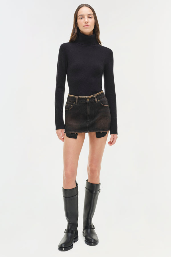 Jonathan Simkhai Sally Denim Mini Skirt TERRANEA