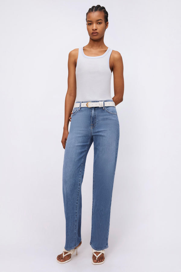 Jonathan Simkhai Scoop-Neck Tank BLUE HAZE