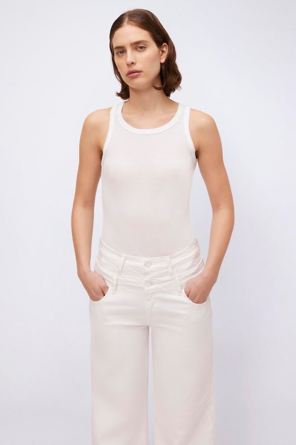 Jonathan Simkhai Scoop-Neck Tank WHITE