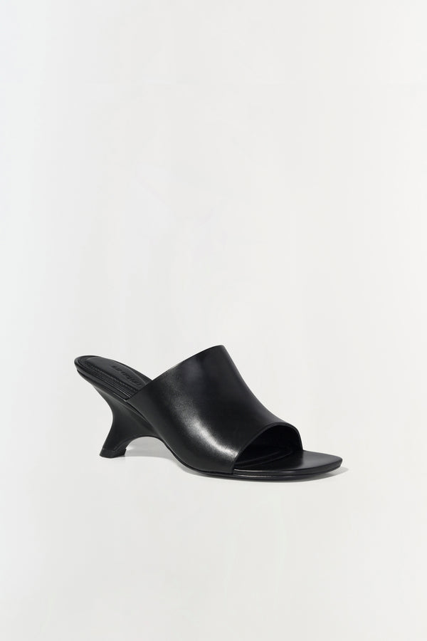 Jonathan Simkhai Shadow Mule Leather Sandal Black