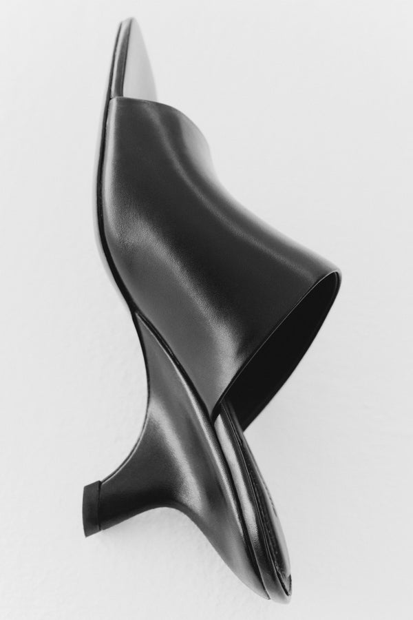 Jonathan Simkhai Shadow Mule Leather Sandal Black