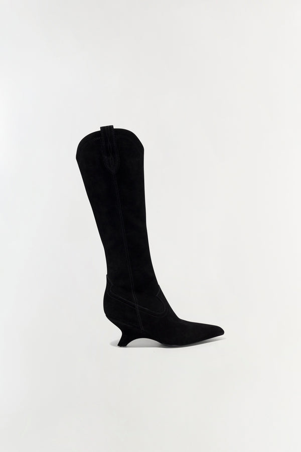 jonathan simkhai Shadow Suede Knee High Boot Black