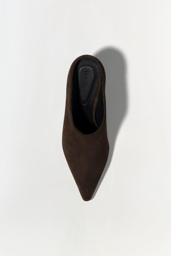 Jonathan Simkhai Shadow Suede Mule CACAO