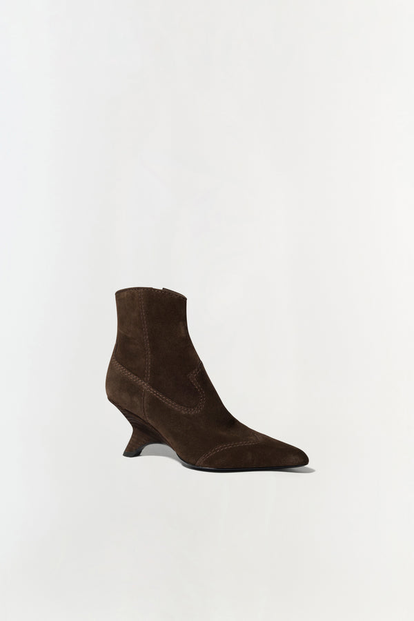 Jonathan Simkhai Shadow Western Suede Boot CACAO