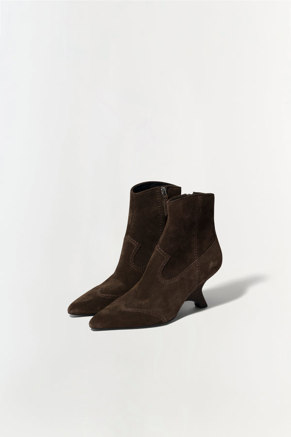 Jonathan Simkhai Shadow Western Suede Boot CACAO