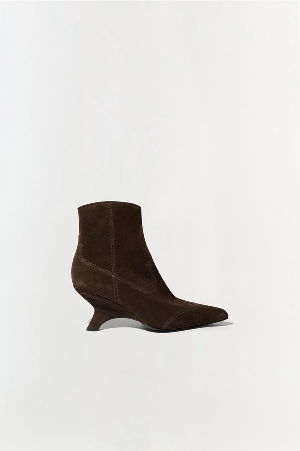 jonathan simkhai Shadow Western Suede Boot CACAO
