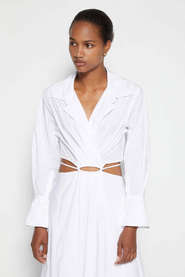 jonathan simkhai Signature Alex Dress WHITE