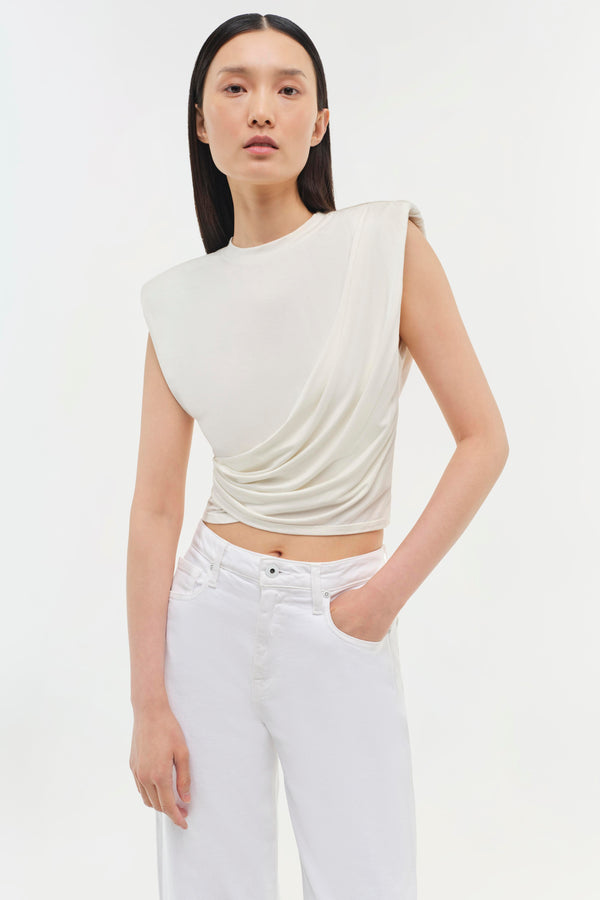 Jonathan Simkhai Signature Estelle Top WHITE
