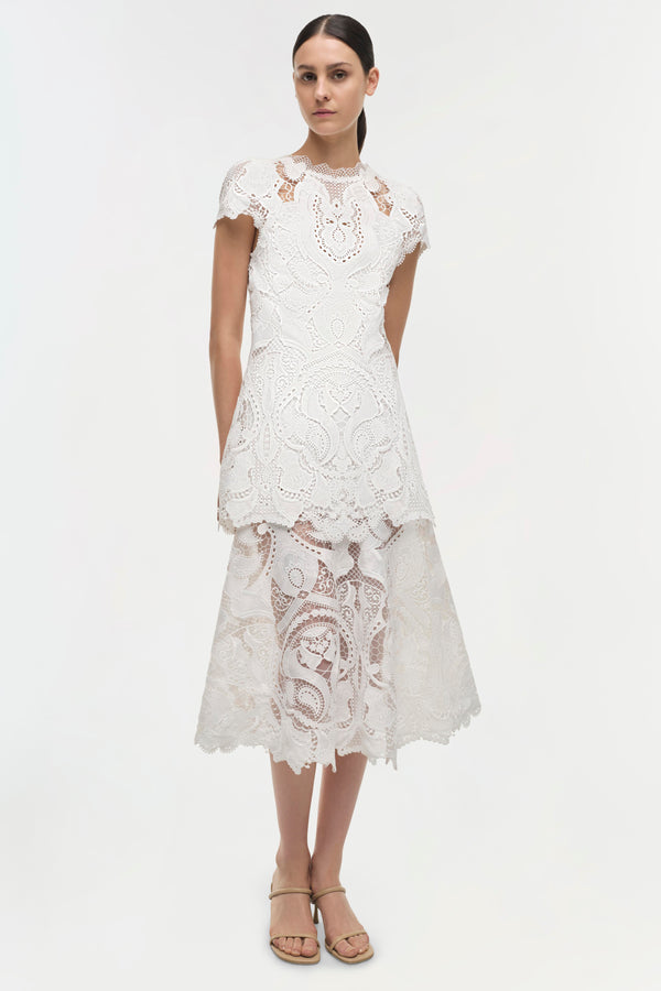 jonathan simkhai Signature Laura Dress WHITE