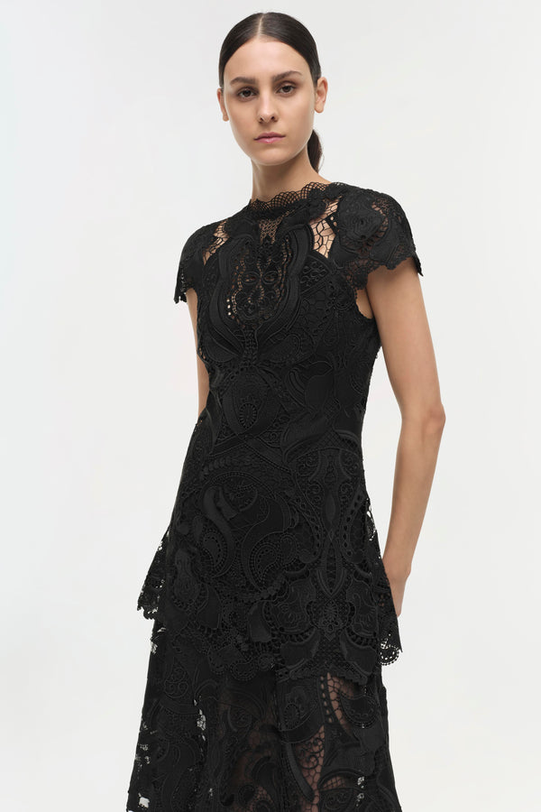 Jonathan Simkhai Signature Laura Lace Dress Black