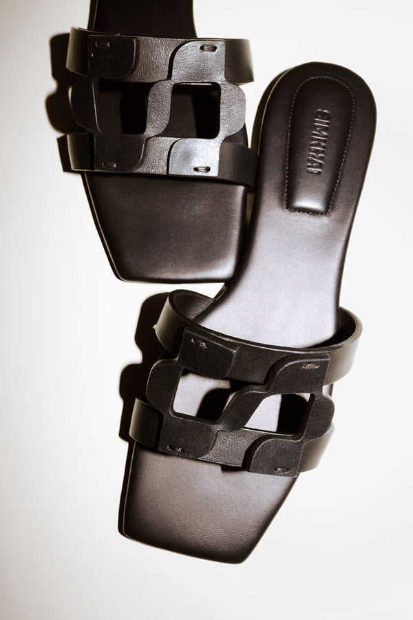 Jonathan Simkhai Simkhai Monogram Slide Black