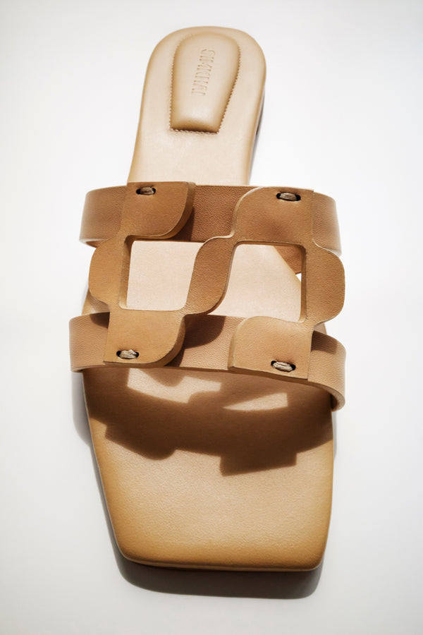 Jonathan Simkhai Simkhai Monogram Slide CAMEL