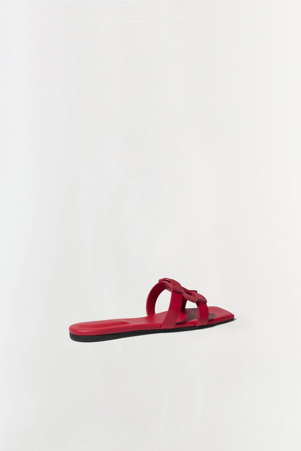 Jonathan Simkhai Simkhai Monogram Slide FIERY RED
