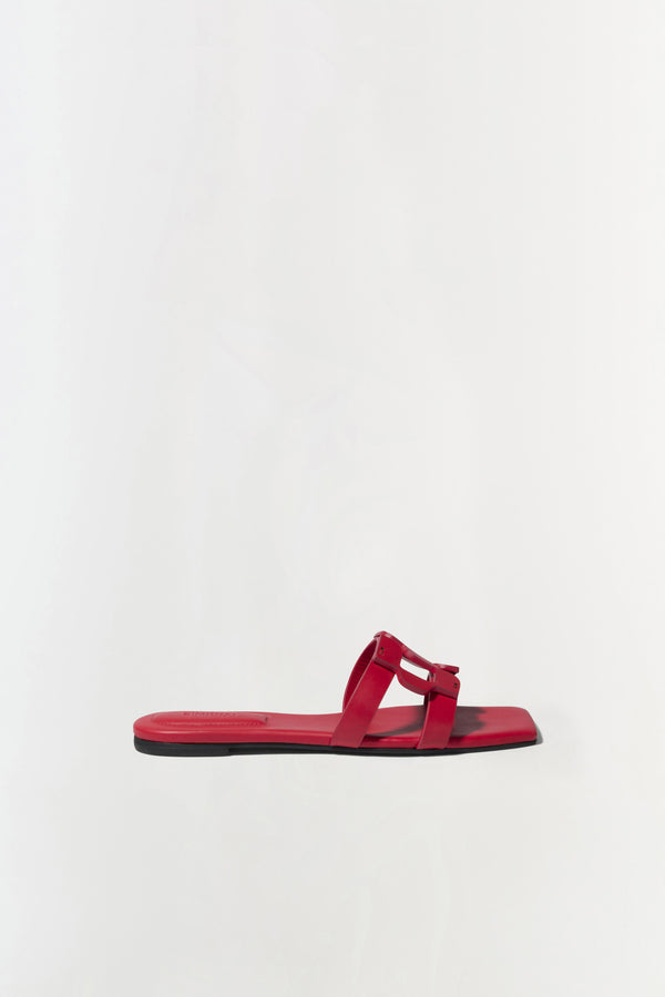 jonathan simkhai Simkhai Monogram Slide FIERY RED