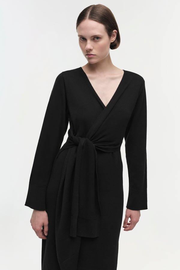 Jonathan Simkhai Skyla Cotton Cashmere Dress BLACK