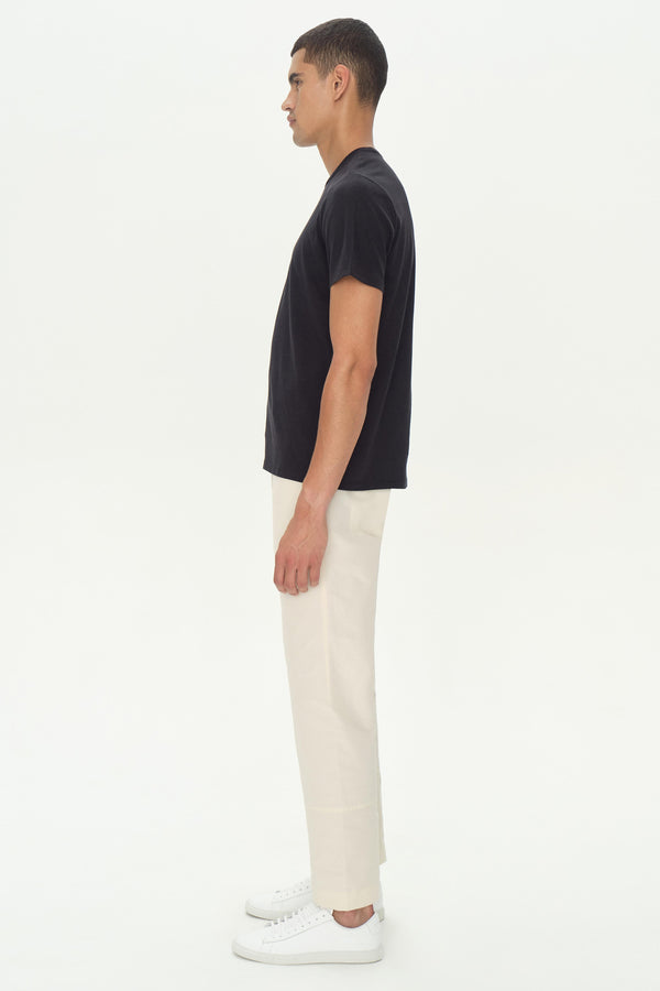 Jonathan Simkhai Smooth Cotton Crewneck BLACK