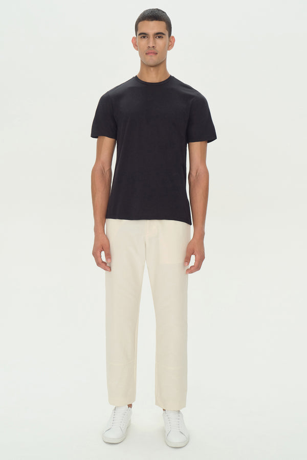 Jonathan Simkhai Smooth Cotton Crewneck BLACK