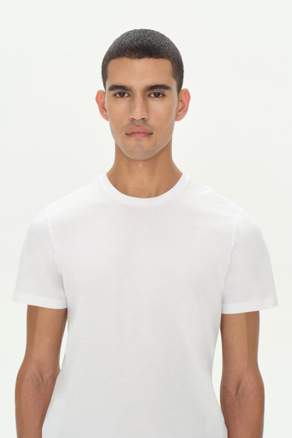 Jonathan Simkhai Smooth Cotton Crewneck WHITE