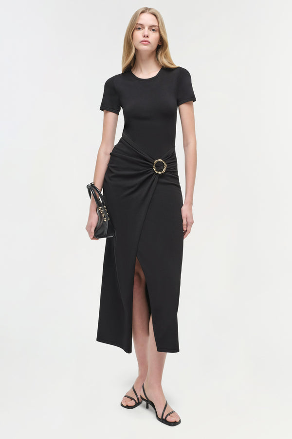 Jonathan Simkhai Soren Knit Midi Dress Black