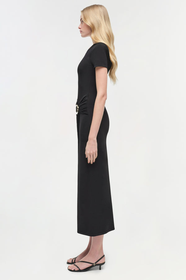 Jonathan Simkhai Soren Knit Midi Dress Black
