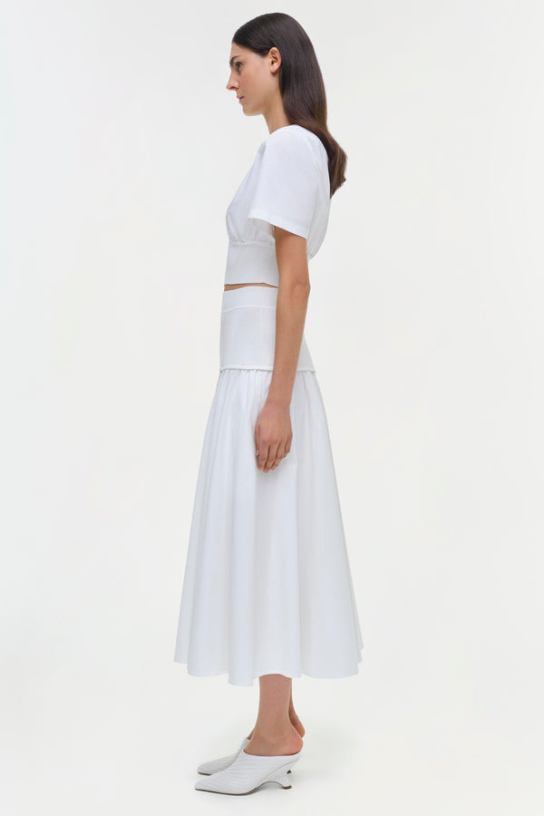 Jonathan Simkhai Stella Skirt WHITE